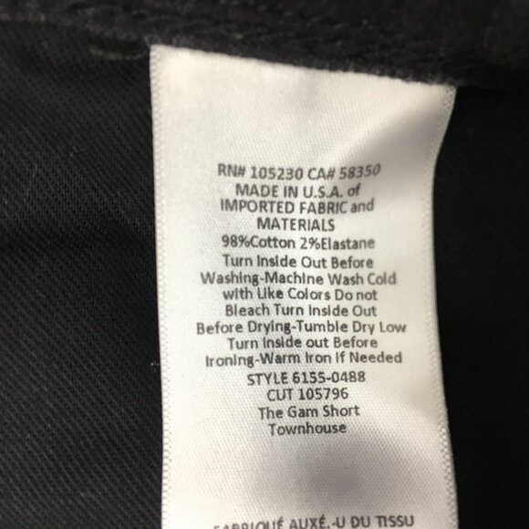 CURRENT ELLIOTT Logo Hardware Townhouse Black THE GAM Raw Edge Hem Denim Shorts - Picture 4 of 11